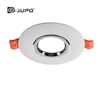 Spot encastré fixe GUPO GU5.3 MR16 GU10, extérieur blanc avec réflecteur en cuivre pour module de projecteur