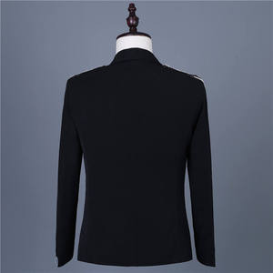 Blazer da Uomo con Paillettes Argento, Collo <span class=keywords><strong>a</strong></span> Scialle, Monopetto, Giacca Elegante per Feste, Danza, Spettacoli, Ispirato <span class=keywords><strong>a</strong></span> <span class=keywords><strong>Costumi</strong></span> TV e Cinema - Product Image 3