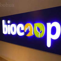 Enseigne personnalisée en lettres dorées 3D, signalétique de luxe en acier inoxydable, lettres en métal miroir LED, logo de magasin, enseigne commerciale 3D