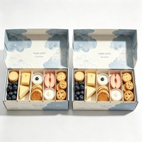 Boîte en carton pour biscuits avec compartiments séparés pour l'emballage de desserts, boîte d'emballage de luxe personnalisée imprimée