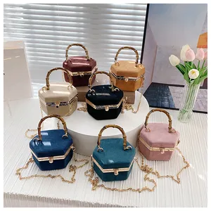New Design Cute Purses 2022 Young Woman Popular Handbags Ladies Fashion Bamboo Handle Small Hand Bags For Girls
