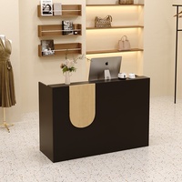 Comptoir de caisse pour petites boutiques, salons de beauté et de manucure, bureau de réception tendance en MDF, table de bar pour magasin de vêtements et salon de coiffure