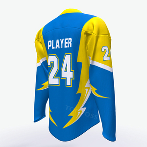 Ropa deportiva Color personalizado Jersey Hockey con número 100% Poliéster Impreso personalizado Transpirable Hockey sobre hielo Jersey - Product Image 5