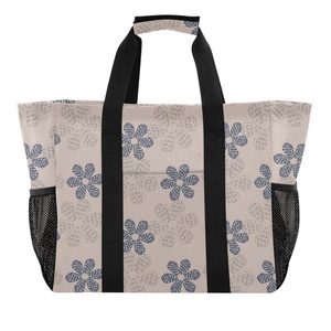 Sacs fourre-tout réutilisables en toile à motif floral, sacs de courses pliables, sacs à bandoulière imperméables, sacs anti-poussière imprimés coquilles de maïs hawaïennes - Product Image 2