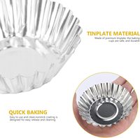 Mini moules à tartelettes portugaises en aluminium de 20 ml, résistants à la chaleur, de qualité alimentaire, écologiques, avec couvercle en aluminium thermoformé, pour usage en boulangerie