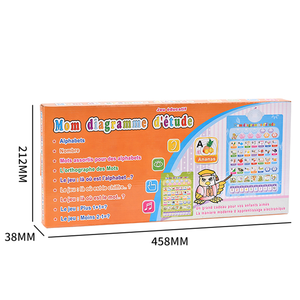 Tabla de Pared Interactiva Electrónica en Francés e Inglés con el Alfabeto ABC, Números y Colores de Piano, para Niños - Product Image 4