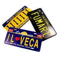 Accessori per veicoli all'ingrosso goffratura Logo personalizzato targa targa vuota per sublimazione dell'auto riflettente decorativa del regno unito