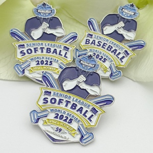 Bán Hot Chất lượng cao không có tối thiểu tùy chỉnh kim Loại cung cấp 2D niềm tự hào huy hiệu bóng chày men <span class=keywords><strong>Pin</strong></span> - Product Image 4