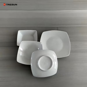 Plato de Porcelana TRESUN para Servir la Cena, 7 y 10.5 Pulgadas, Cerámica Blanca Clásica, Duradera, Apta para Lavavajillas y Microondas, para Fiestas - Product Image 2