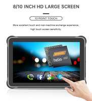 Layar kapasitif 10 inci karpet industri 1000nit sinar matahari dapat dibaca 128gb 256gb 512gb USB3.0 LAN tablet industri kasar