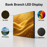Mur vidéo LED couleur pleine P2.5 intérieur 4K UHD pour affichage des informations financières des filiales bancaires
