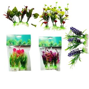 Decoração Aquática Falsa em Vários Estilos |   Plantas de Aquário de Plástico de Baixa Manutenção (Série F3) 10*4cm - Product Image 1