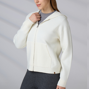 OEM ODM Custom Women <b>Cardigan</b> <b>Sweater</b> Custom Logo Acrylic Zip up Knitwear Knit <b>Sweater</b> Hoodie - Product Image 6