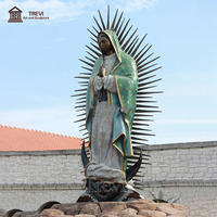 Statue extérieure de la Vierge Marie catholique en bronze de grande taille Notre-Dame de Guadalupe Sculpture