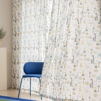 Cortinas Florales con Estampado Clásico, Elegantes y Transparentes para Comedor, Venta Directa de Fábrica