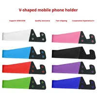 Support universel pliable en V pour téléphone portable et tablette, support de bureau triangulaire personnalisé en gros