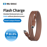 Câble de charge rapide USB 3.0 Type-C pour Android/iPhone/ordinateur - Matériau en silicone