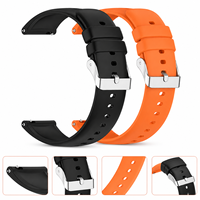 Correa de Reloj de Silicona Suave de 16 18 20 22 24 mm Compatible con Watch3 Watch4 GT4 para Deportes Diarios, Correa de Silicona para Reloj Inteligente