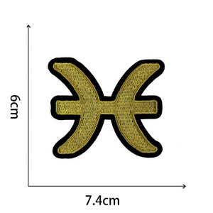 Iron on Clothes Embroidery Appliques Symbol Icon 12 Zodiac <strong>Patches</strong> Set - Product Image 3