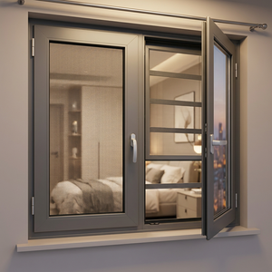 Ventanas y puertas de vidrio abatibles pasivas de doble acristalamiento de aluminio con rotura térmica de bajo consumo - Product Image 1