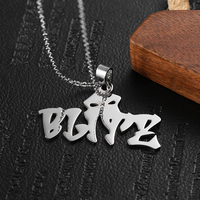 Colliers tendance pour femmes, hommes et couples, en argent et acier inoxydable, pendentifs avec logo 2D 3D, colliers avec nom et lettre pour cadeaux