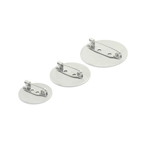 Supports de broche ronds en acier inoxydable à fond plat pour la confection de vêtements, accessoires de bijoux DIY XYH63 - Product Image 5