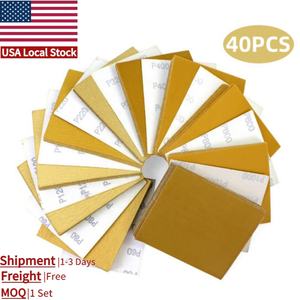 USA Chứng Khoán Địa Phương-40pcs 1/4 Móc & vòng lặp tấm Palm Sander giấy nhám 80 120 150 220 240 400 600 800 1000Grit 4-1/2x5-1/<span class=keywords><strong>2</strong></span> trong - Product Image 1