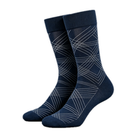 Chaussettes habillées unies pour homme, respirantes, en coton doux, avec bordure élastique festonnée, idéales pour le bureau