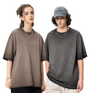 Camisetas Gráficas de Algodón 100% con Lavado Ácido Estilo Urbano Vintage Oversize para Hombre, Camisetas con Estampado de Patrones Estilo Urbano de Gran Gramaje - Product Image 4