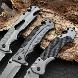 Coltello Pieghevole in Acciaio Inox 4cr13 46-48Hrc con Punta per Rompere Vetri e Tagliacorde, Clip da Tasca per Campeggio, EDC e Attività all'Aperto - Product Image 5