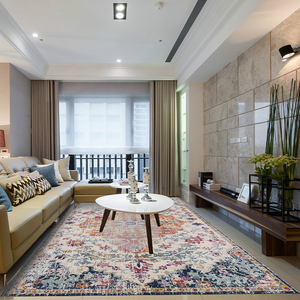 مجموعة سجادة عصرية مضادة للماء لغرفة النوم الأمريكية سجادة أرضية مانعة للإنزلاق سجادة أرضية من البوليستر للاستخدام المنزلي - Product Image 2