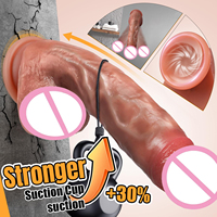 Dildo Anal Realista de 8 Pulgadas, Grueso, Firme y Flexible con Ventosa Fuerte y Bolas Grandes, Juguetes Sexuales para Adultos de Silicona Líquida Suave para Hombres