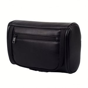Personalized Leather <b>Toiletry</b> <b>Bag</b> - Travel Cosmetic Pouch for <b>Men</b> - Custom Logo Available - Product Image 3