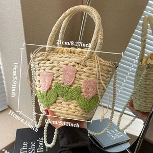 Bolso de paja colorido, bolsos de mimbre, bolso de paja tipo maleta, bolsas de mano grises, bolsa de mano grande, cestas de paja de plástico - Product Image 6