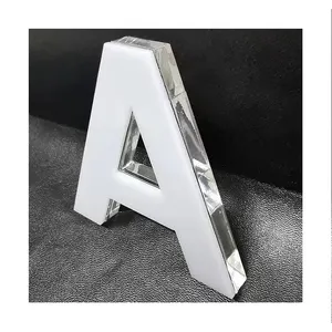 Lazer kesim 3D duvar logosu iş için olmayan ışıklı metal harf işaretleri kapalı için