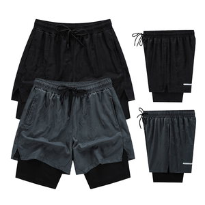 Pantalones Cortos Deportivos para Hombre, Cintura Elástica, Secado Rápido, Doble Capa, Transpirables, Ecológicos - Product Image 1