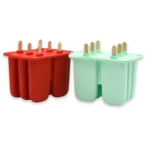 双酚a免费食品级硅胶冰棒模具可重复使用的硅胶冰棒模具冰淇淋模具带棒