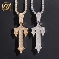 Bijoux fins, Diamant de laboratoire, Bijoux Hip Hop, CHOYUE, Or véritable 10K 14K, Pendentif croix Hip Hop Iced Out Buss Down