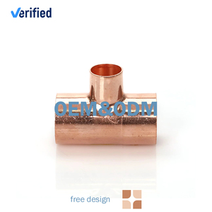 Factory Customizable Tee Fittings Smooth Surface T Shape <strong>Copper</strong> <strong>Pipe</strong> Sizes 1/2\" to 4\" Multi-Size Options - Product Image 5