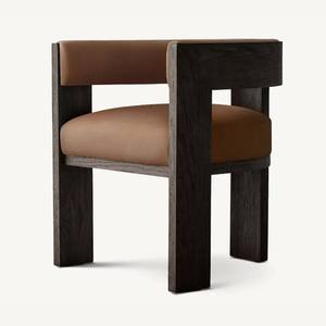 Aanpasbare Moderne Premium Zwarte Eiken Soild Houten Ronde Eettafel Fauteuil Eetkamer Set Voor 4 Zitplaatsen - Product Image 3