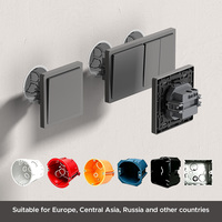 Prise murale modulaire standard russe 16A 250V IP22 6 prises Schuko pour le Kazakhstan, l'Ouzbékistan et l'Asie centrale