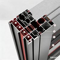 Fenêtre à battant en alliage d'aluminium à rupture de pont thermique certifiée CE, verre trempé en acier inoxydable, insonorisée pour maison, villa, appartement