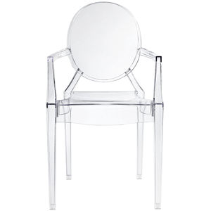 <span class=keywords><strong>Fauteuil</strong></span> fantôme Transparent, élégant, en plastique Transparent, avec accoudoirs, nouveau modèle - Product Image 2