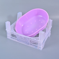 Panier ovale réutilisable en plastique pour fruits et légumes, bac de transport pour baies, raisins, pêches, poires, vente en gros