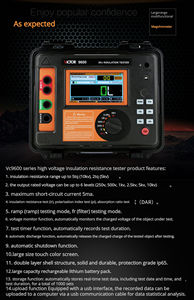 Megóhmetro Digital <span class=keywords><strong>VICTOR</strong></span> VC9600, Comprobador de Resistencia de Aislamiento de Alto Voltaje - Product Image 4