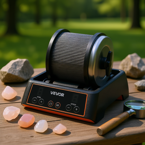 Kit de polissage de pierres Vevor Rock Tumbler, 4 vitesses, minuterie 1-9 jours, moteur à entraînement direct, fonctionnement silencieux, pour quartz rose - Product Image 2