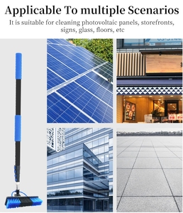 Pannello solare multifunzionale molto funzionale e spazzola per la pulizia dell'asta telescopica in alluminio - Product Image 4