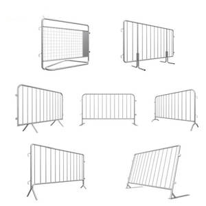 Barrière de sécurité pour piétons et chaussées pliantes portables Barricades de contrôle des foules <span class=keywords><strong>en</strong></span> acier extensible Cadre métallique <span class=keywords><strong>en</strong></span> <span class=keywords><strong>bois</strong></span> traité sous pression - Product Image 5