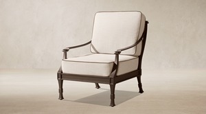 Custom Cast Aluminum Outdoor <b>Sofa</b> Set with Fire Pit Table, Vintage Patio Conversation Set, <b>Waterproof</b> Cushions for Garden - Product Image 2