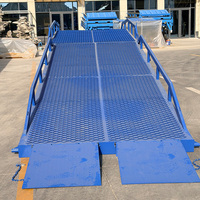 Rampe mobile industrielle LANSHENG 10 tonnes à deux plis en acier, entraînement hydraulique, garantie 12 mois, hauteur réglable 1,1-1,8 cm pour